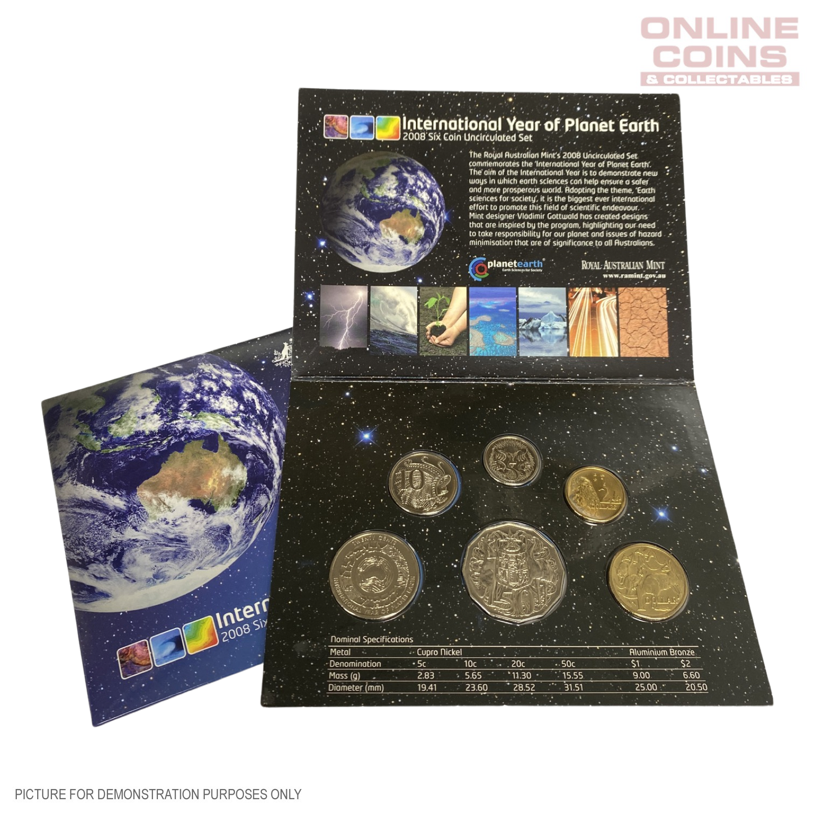 2008 Six Coin Uncirculated Year Set - International Year of Planet Earth